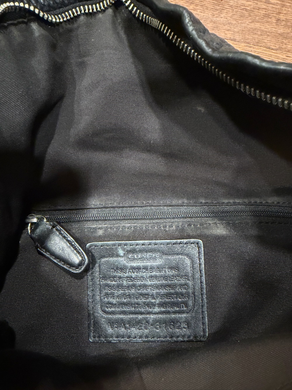 Coach Black Pebbled Leather Shoulder Hobo - Picture 5 of 5